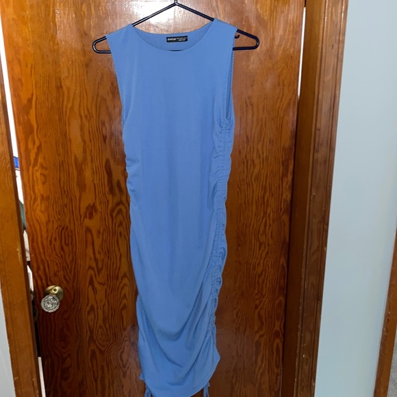 Baby Blue Bodycon Adjustable Dress - Picture 2 of 2